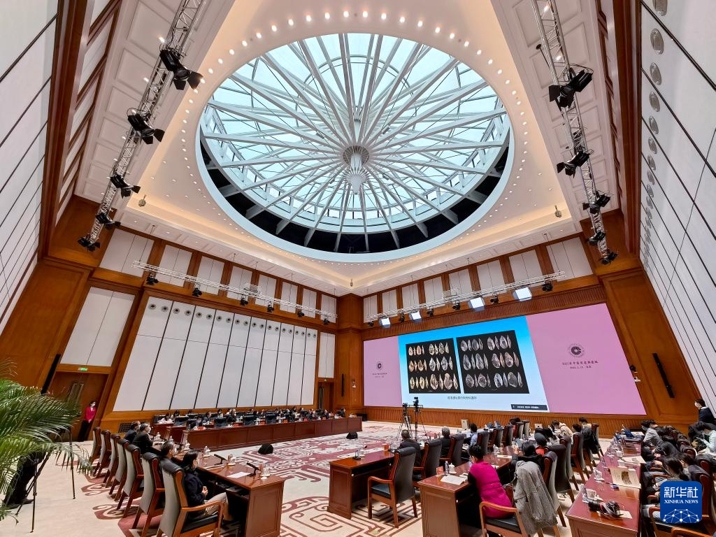 3月18日,“中國社會科學院考古學論壇·2021年中國考古新發現”進行入選項目報告環節(手機照片)。