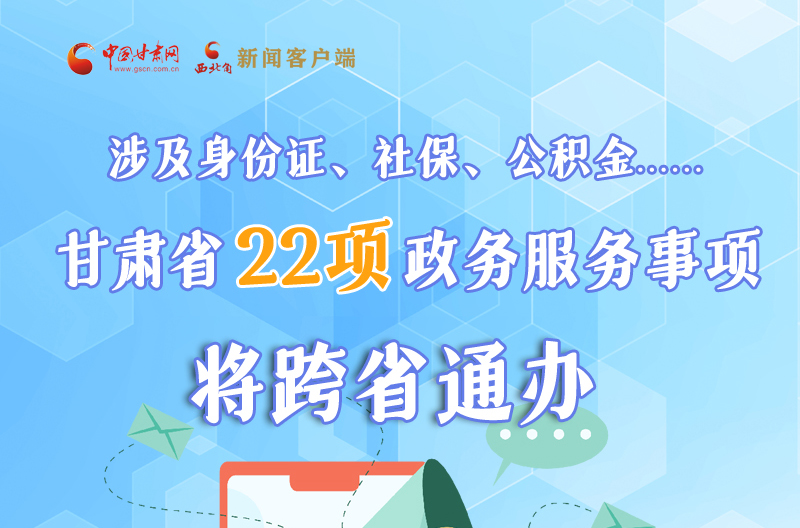 圖解丨明確了！甘肅省新增22項政務(wù)服務(wù)“跨省通辦”事項